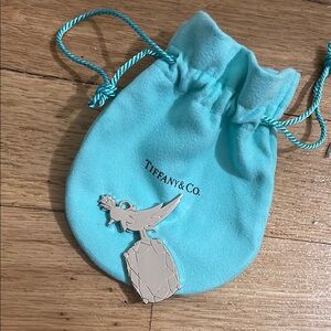 Tiffany & Co. Silver Charm with Blue Pouch